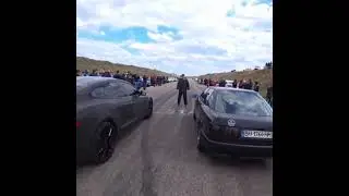 Tesla P100D vs Audi 80 *DRAG RACE* (you don't expect this)