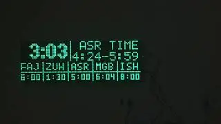 Large LED Automatic Salah Time Indicator Display showing Namaz/Prayer Times for Masjid, Office, Home