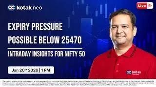 🔴 [Live] Intraday Insights for Nifty 50| Expiry Pressure Possible Below 25470 I 20th Jan