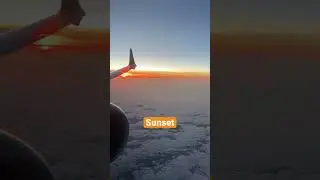 Sunset! 🥰😱🌅 On The Plane #sunset #clouds #plane #flight
