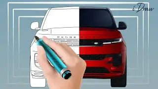 How to draw Range Rover Sport 2023