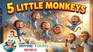 Five Little Monkeys Jumping on the Bed | Nursery Rhymes | Tiny Toons World
