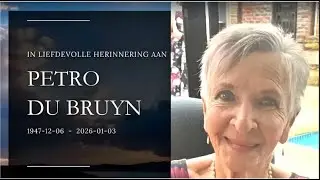 Troosdiens Petro de Bruin: 9 Januarie 2026