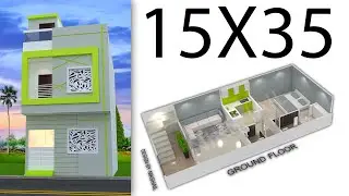 1bhk525sqft house plan 15X35 house design by nikshail