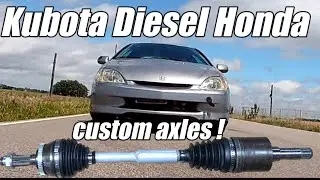 S3 E39 we custom build drive axles for the kubota d722 diesel powered Honda Insight.
