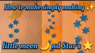 Simply making little moon nd stars for childrens#instagram#children#kids#papercraft #moon#star#viral