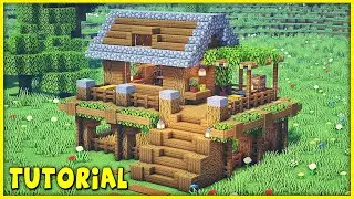How to Build a Small Survival Starter House Tutorial 1.18 - Starter House Minecraft Tutorial