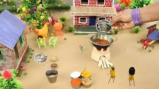 Mini kitchen Small Fish Recipe | how to cook miniature fish  grill @MiniFoodkey