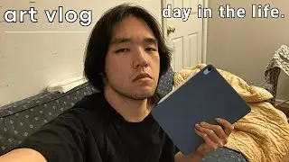 ART VLOGMAS: Day in the life of a lonely aspiring character designer and YouTuber