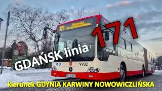 GDAŃSK linia 171 kierunek GDYNIA KARWINY NOWOWICZLIŃSKA