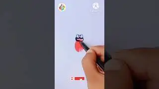 how to make a bug with fingerprint/thumb painting🎨 #shorts #creative #art