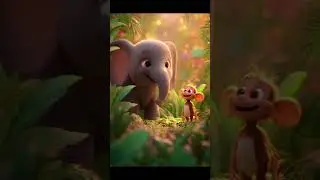 Lost Monkey Baby in Colorful Jungle 🐒🌈 #Trending #Viral #ShortVideo #StoryTime #AnimalLovers