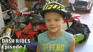 Kid Learns To Ride Dirt Bike With Dad! - Hungry Valley