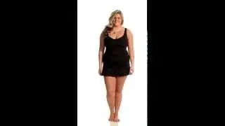 Kenneth Cole Reaction Plus Size Ruffle-Licious Sweetheart Neck Swimdress | SwimOutlet.com