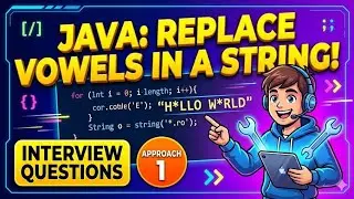 How to replace the Vowels in String #stringmanipulation #vowels #java