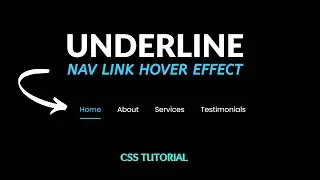 Draw Underline Link Hover Effect | CSS Menu Hover Effect