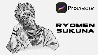 Ryomen Sukuna drawing process #procreate #drawingtutorial #ipaddrawing