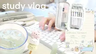 📄 study vlog⋆. 𐙚 ˚: productive, study with me, going out