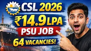 Cochin Shipyard Recruitment 2026 🚀 | Executive Trainee | Salary ₹14.9 LPA | #gate2026 #gate #psujobs