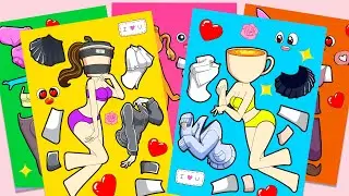Sprunki x Brainrot | High School BALLERINA CAPPUCCINA x CAPPUCCINO ASSASSINO | DIY PAPER STICKER