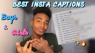 BEST INSTA CAPTIONS FOR BOYS & GIRLS *likes will scream!*