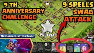 9 spells swagged in 9th Anniversary challenge.Clash With Karan-COC TAMIL.#9thanniversarychallenge.