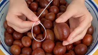 You Won&rsquo;t Believe This Trick! Just One Zip Tie to Peel Chestnuts Instantly!