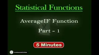 AVERAGEIF PART - 1