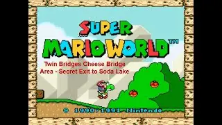 Super Mario World - Twin Bridges Cheese Bridge Area - Secret Exit to Soda Lake