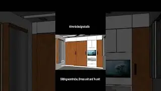 Mumbai Project - Master bedroom design3d Basic Concept view #interiordesign  #spacesaving#foldingbed