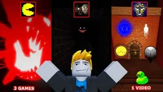 Playing three random horror games! - Roblox