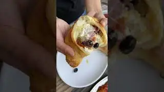 Easy & delicious calzone filled with pepperoni, mozzarella cheese. #short Pizza Calzone Italian food