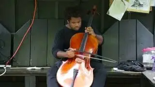 Lester St. Louis - solo cello - at 6BC Gardens - Arts for Art, NYC - October 2 2016