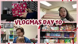 VLOGMAS DAY 10: wrapping presents, library book haul, christmas shopping, advent calendar