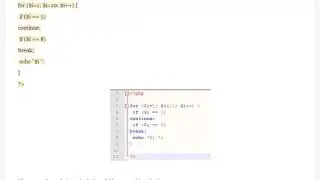 Break and Continue in For Loop PHP