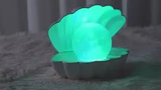 Prezentare video: Veioza LED RGB Scoica cu perla