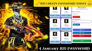🔐TODAY B25 CHEATS PASSWORD💯 | 4 JANUARY New Secret Code Free Fire EmoteWebsite🤯 #new #today #viral 