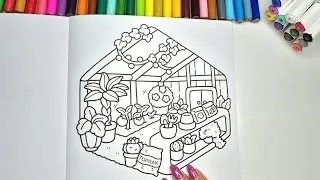 ASMR Cute Greenhouse Vibes 🪴 Satisfying Coloring, Soft Sounds & Cozy Relax Time