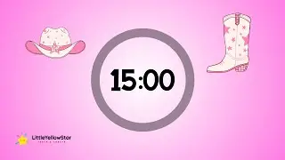 15 Minutes Countdown Timer For Kids With Country Music | Cowgirl Classroom Countdown Timer