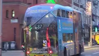 Here is the 87 bus in Clapham Junction with the Cyprus Winter livery 
