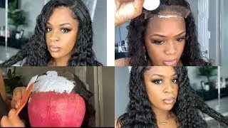Let&rsquo;s Install this Easy Closure Wig! Ft MyShinyWig How to BleachKnots curly hair Ericka J Product
