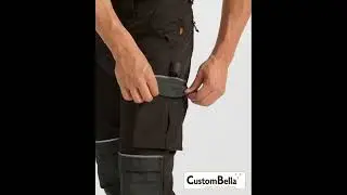 Stretch Work Trouser With Knee Pads Black/Grey
