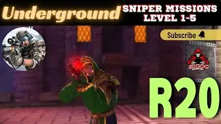 Sniper fury R20 Underground Sniper Missions Level 1-5 | Sniper Fury gameplay | Invincible Sigog