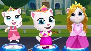 Talking Tom Gold Run vs Talking Tom Bubble Shooter vs Talking Tom Cake Jump Princess Angela