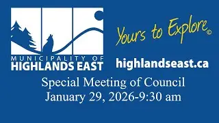Special Meeting of Council January 29, 2026 - 9:30am