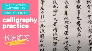 Write with me 1 --- Lantingxu by Wang Xizhi | 王羲之兰亭序临摹
