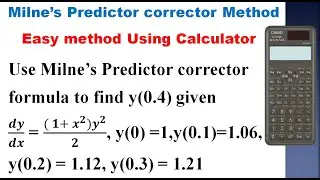 SNM | MA3251 | Milne’s Predictor corrector method | Easy method using calculator | Problem in Tamil