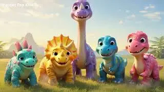 🦖🦕 Five Little Dinosaurs | Counting Song for Kids | Wonder Pop Kids Tv Nursery Rhymes & Kids Songs