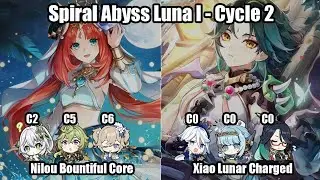 C0 Nilou Bountiful Core & C0 Xiao Lunar Charged Charged - Spiral Abyss - Genshin Impact Luna I (6.0)