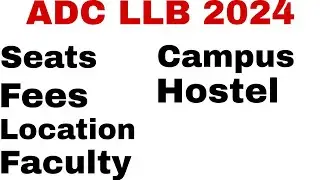 AU LLB Affiliated Colleges|ADC Colleges|Seats/Fees/Location/Faculty/Campus/Hostel #adc #aullb